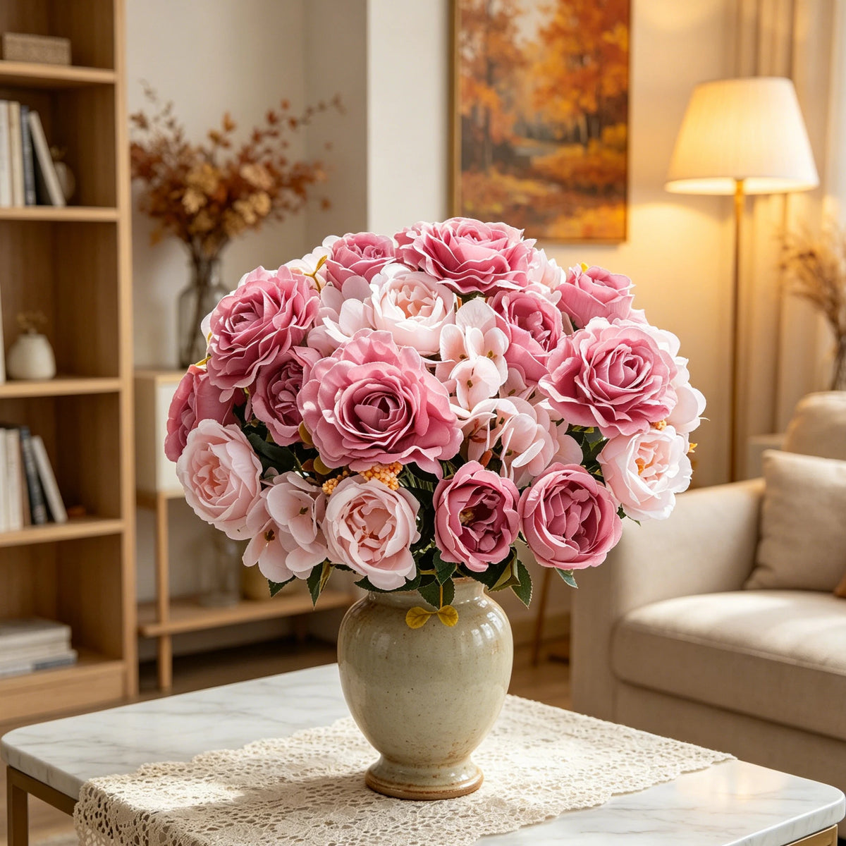Artificial Silk Rose & Peony Bouquet | Home & Wedding Decor Artificial Flower Bouquet Babs