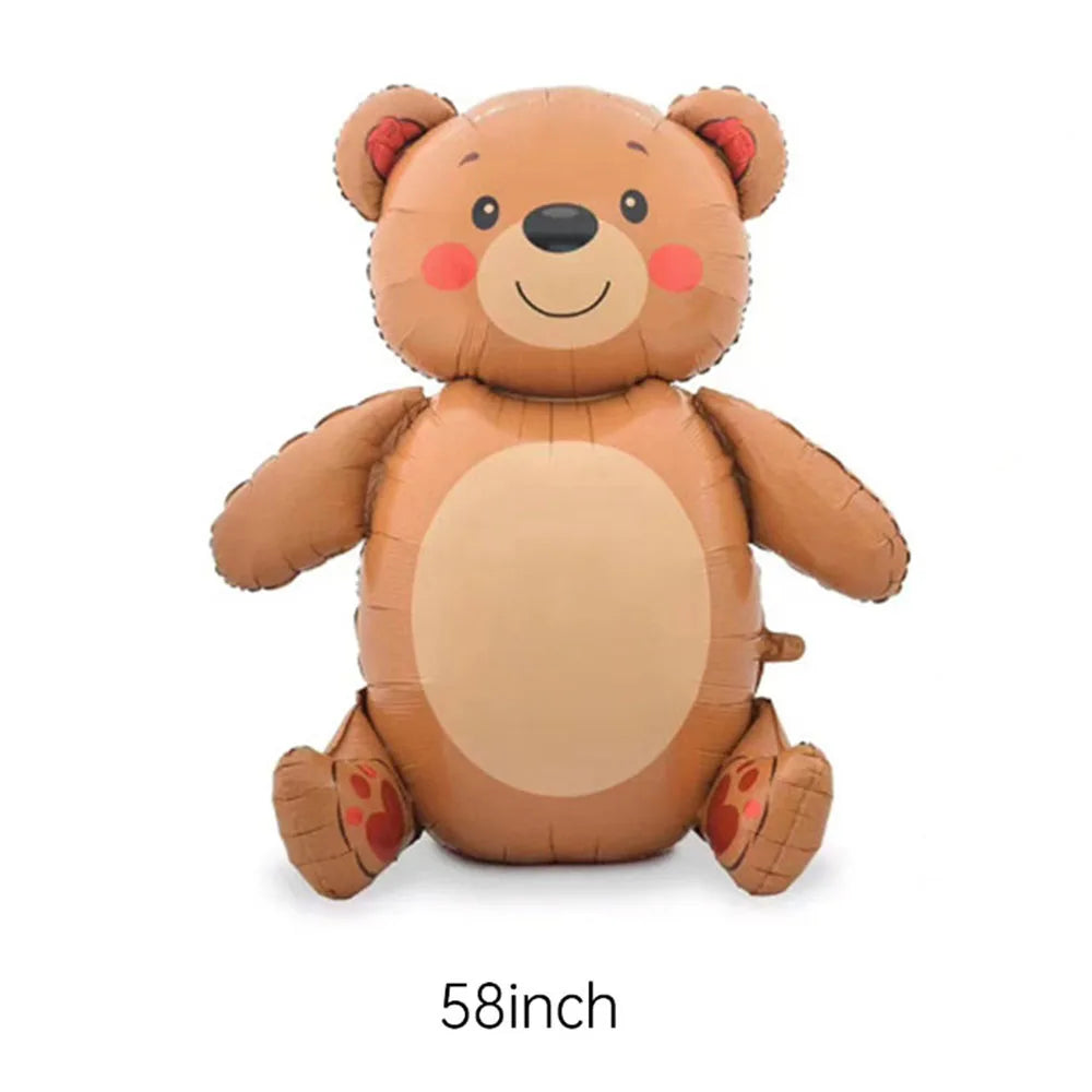 Large Standing Teddy Bear Foil Balloon – Party & Wedding Decor