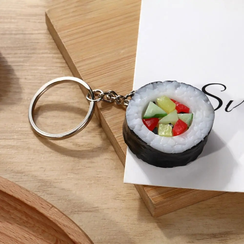 Sushi & Veggie Food Simulation PVC Keychain – Fun Bag Charm Novelty Keychain Babs D