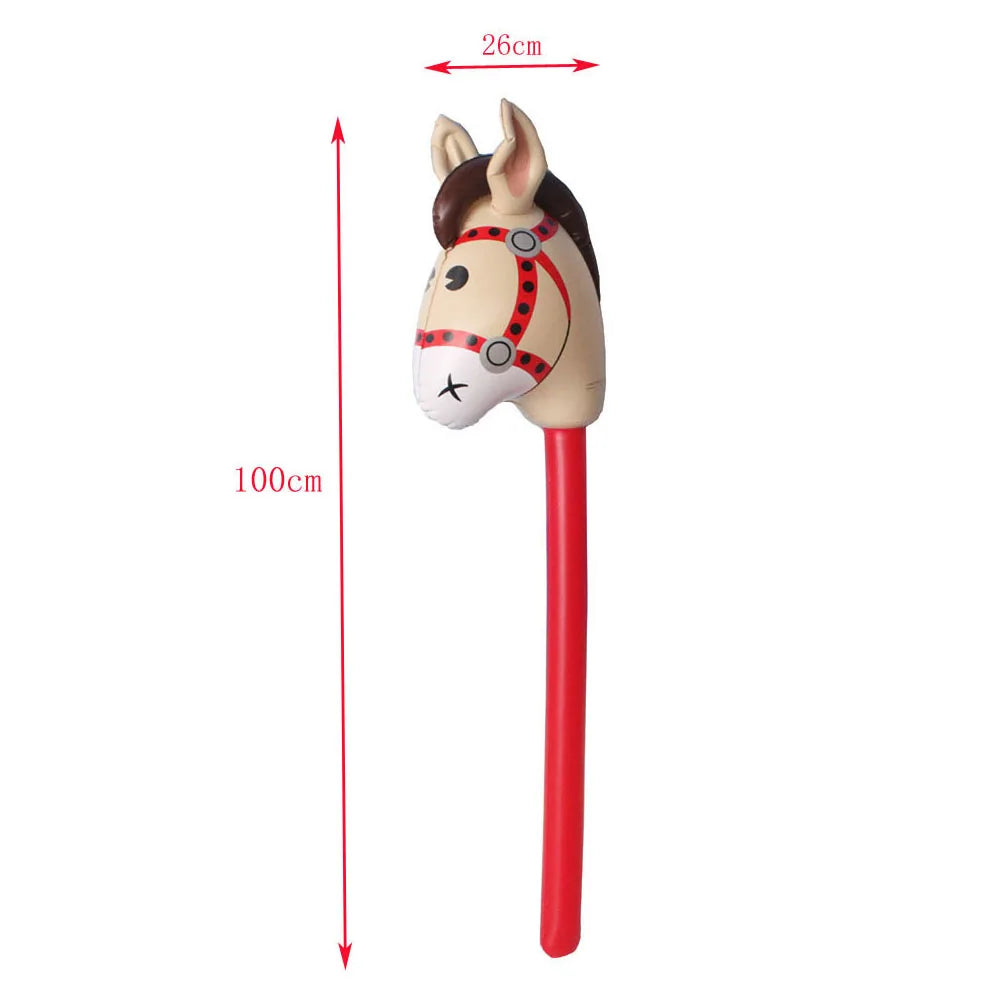 Inflatable Horse Head Stick Balloons – Western Cowboy Party Favors Party Balloon Favors Babs A As pictures show 3pcs