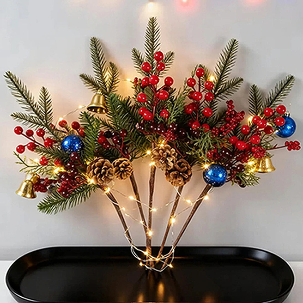 Artificial Red Fruit Berry Branches – Holiday & Wedding Décor Artificial Décor Branch Babs