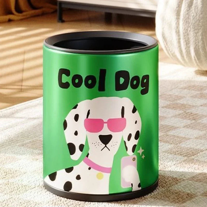 Luxury Stainless Steel Trash Can with Lid & Foot Pedal Foot Pedal Trash Can Babs Puppy