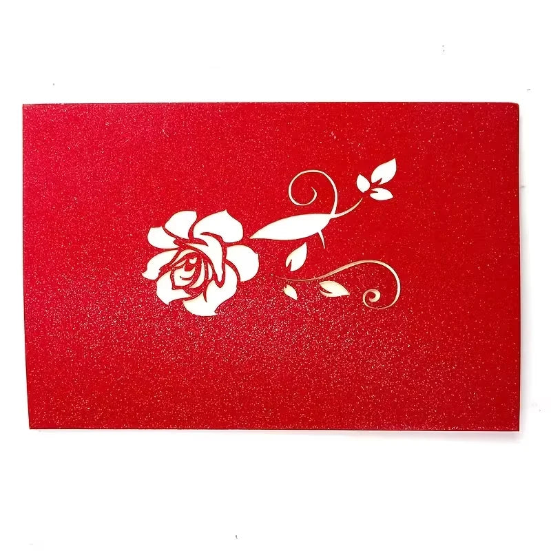 Rose 3D Pop-Up Card – Birthday & Mother's Day Gift Card Pop-Up Greeting Card Babs