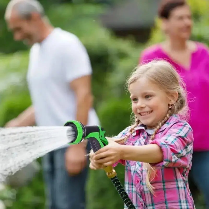 Expandable Garden Hose 3X | 10 Spray Patterns & Brass Connectors Expandable Garden Hose Babs