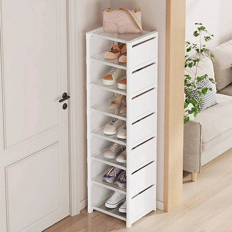 Narrow Multi-Tier Shoe Rack – Wall Door Space-Saving Storage Shoe Rack Babs