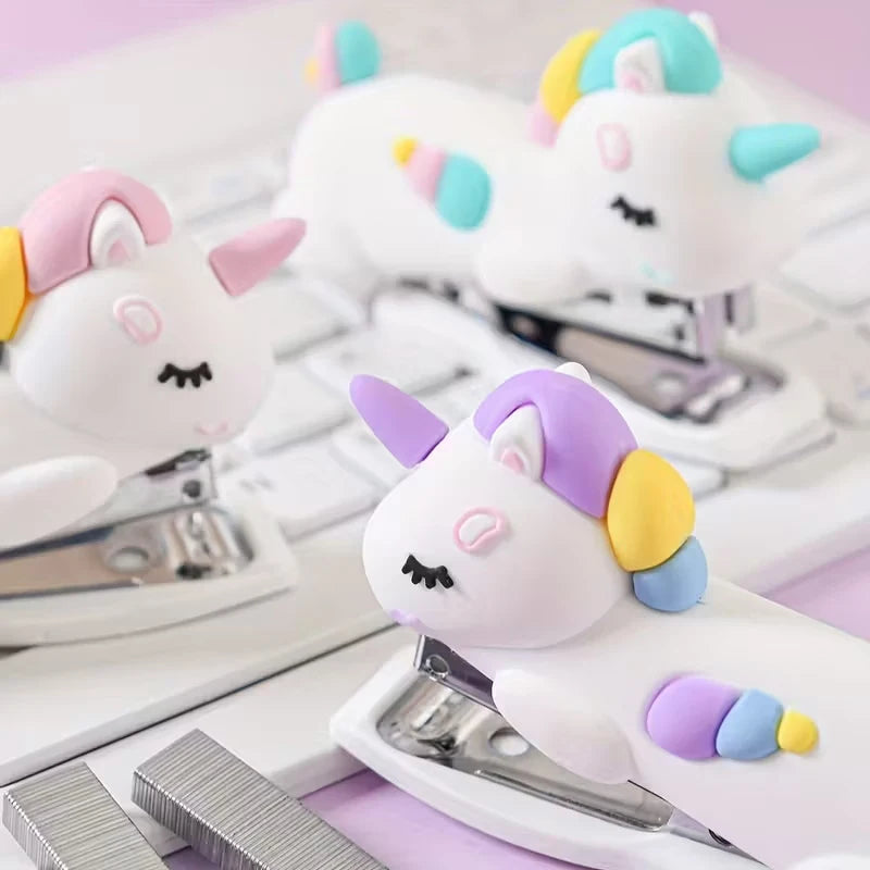 Mini White Stapler – Multifunctional, Portable Office & School Tool Mini Stapler Babs