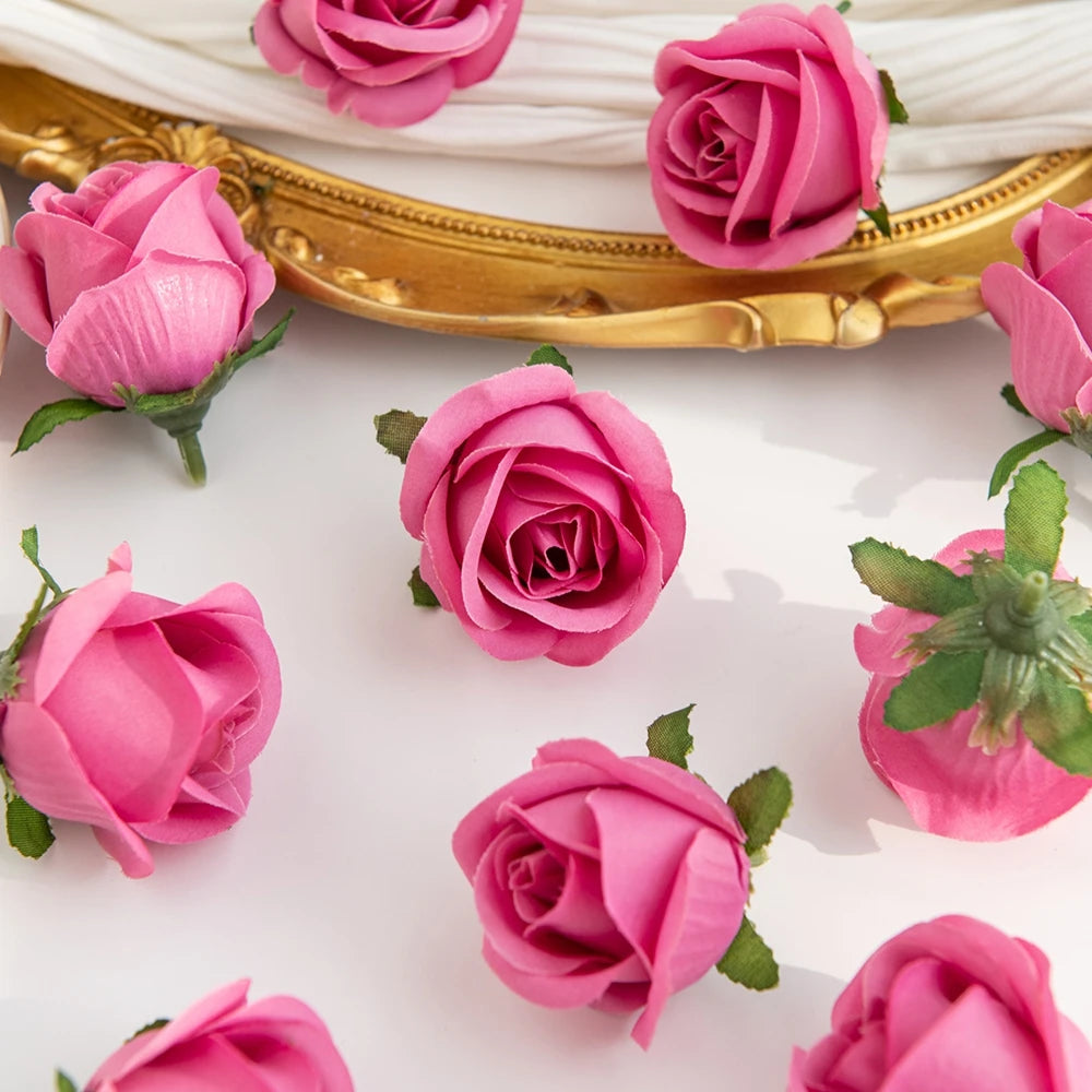 Silk Rose Heads – Artificial Flowers for Wedding & Home Decor Artificial Silk Flowers Babs color1 50 pcs