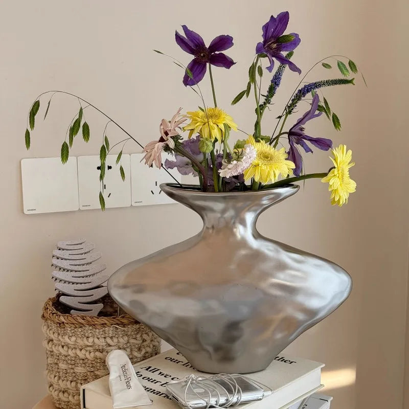 Modern Ceramic Vase | Elegant Hydroponics Flower Bottle Décor Decorative Ceramic Vase Babs