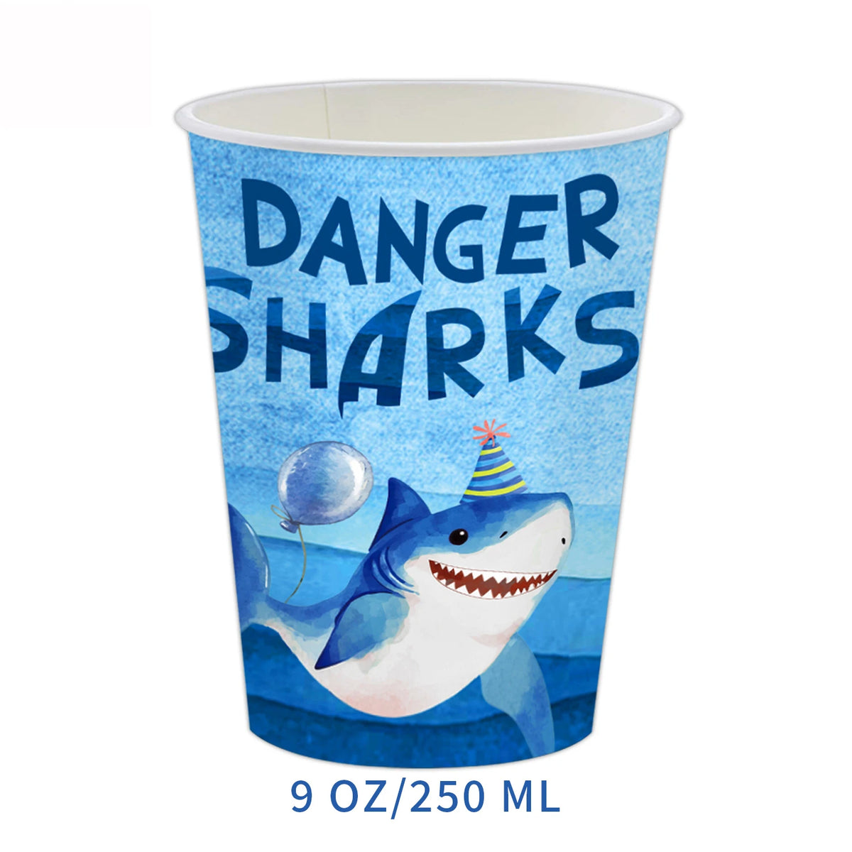 Under the Sea Party Tableware – Shark Paper Plates & Cups Party Tableware Set Babs A-3 40pcs