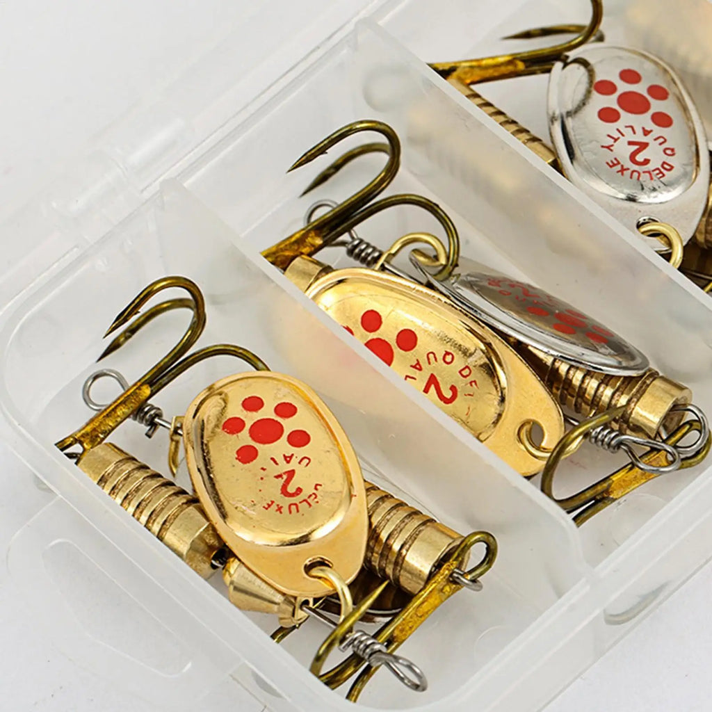 10-Piece Fishing Spinner Spoon Lures – Bass, Trout & Pike Fishing Spinner Lures Babs