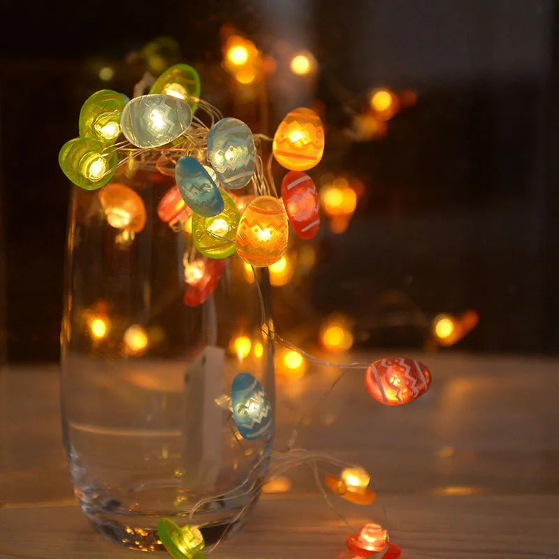 2M 20 LED Easter Fairy Light Garland – Bunny, Egg & Carrot Easter Fairy Lights Babs