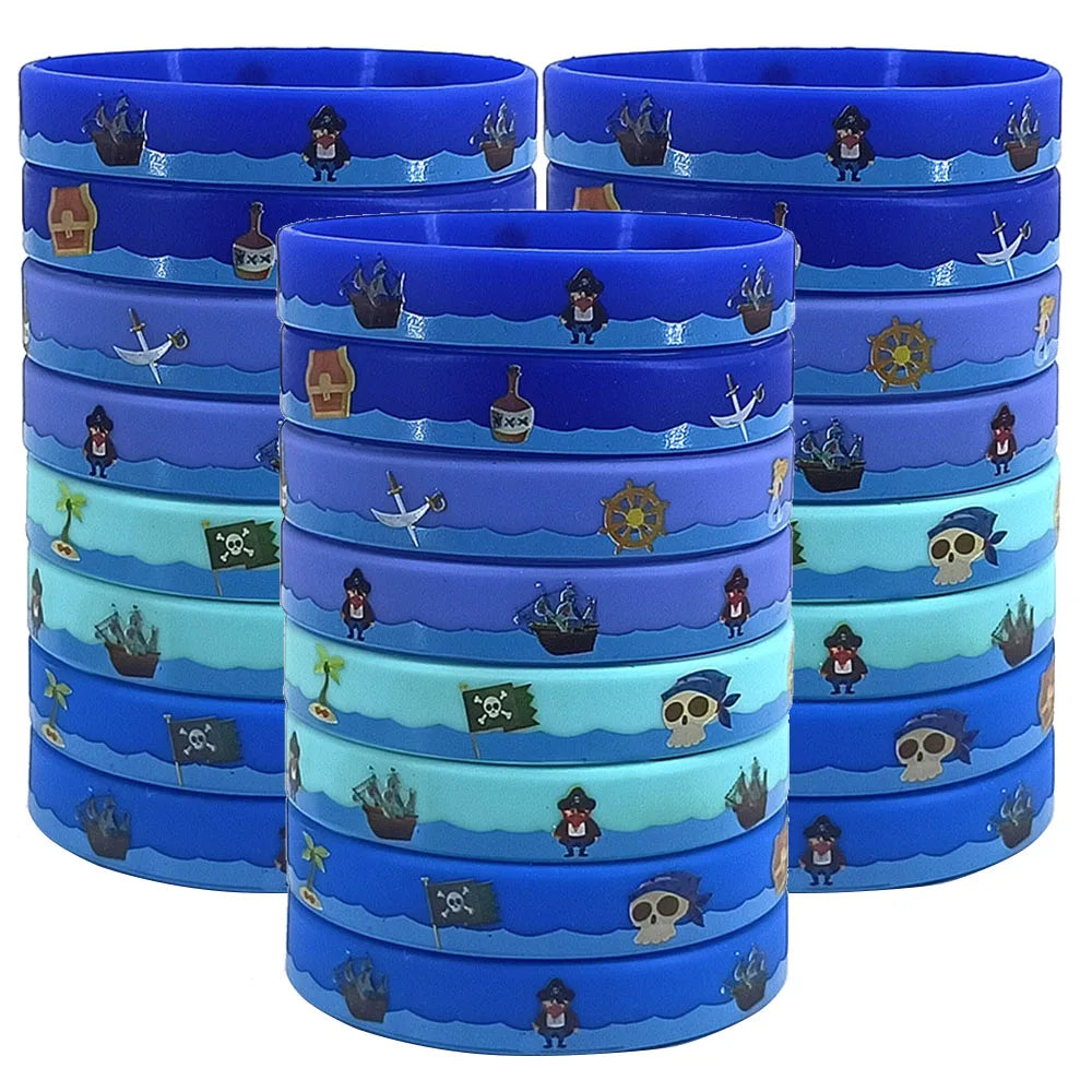 Pirate Silicone Bracelets Skull Wristbands – Kids Party Favors Party Favor Wristbands Babs