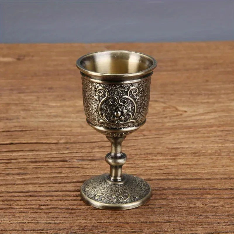 Metal Wine Goblets Retro Vintage Zinc Alloy Cups 30/50ml Metal Wine Goblet Babs