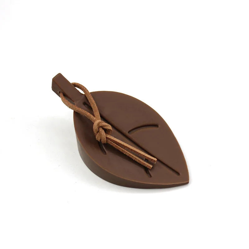 Silicone Leaf Door Stopper – Baby-Safe Anti-Pinch Wedge Silicone Door Stopper Babs Brown