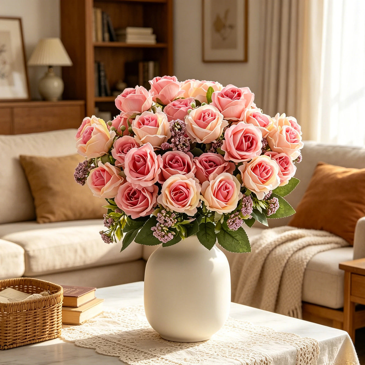 Silk Rose Artificial Flowers for Wedding, Home & Bridal Décor Artificial Silk Flowers Babs
