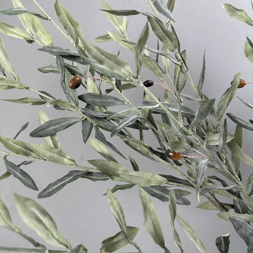 Artificial Olive Branch with Fruit – Lifelike Faux Plant Decor Artificial Plant Decor Babs