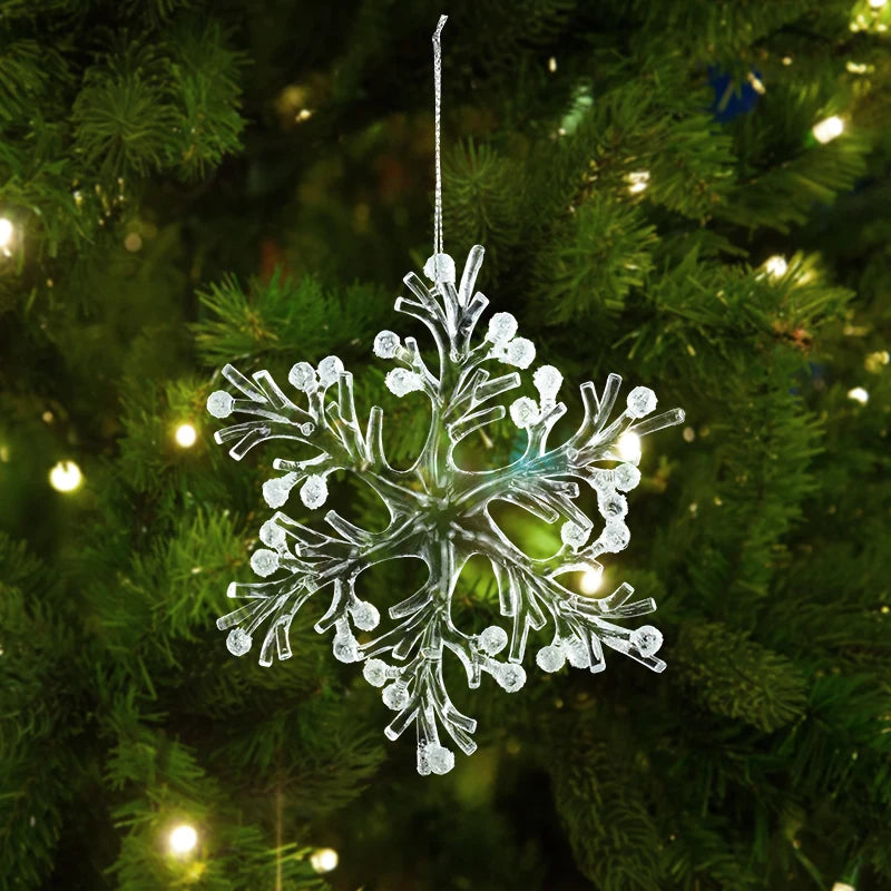 Acrylic Snowflake Christmas Ornaments – Transparent Pendants Christmas Tree Ornaments Babs 3