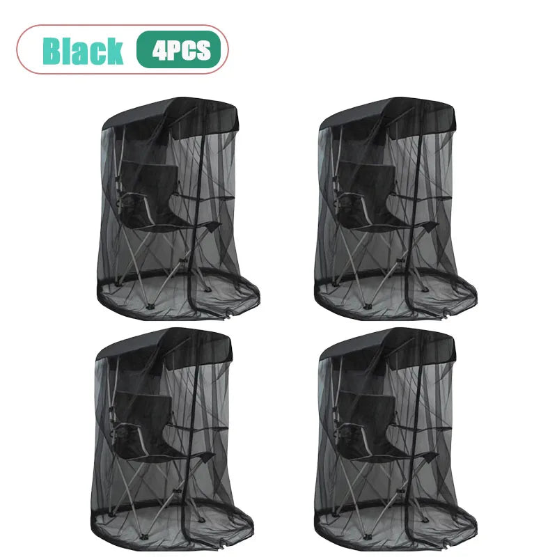 Bug Mesh Tent for Canopy Chair | Mosquito Net Cover 1-4 PCS Mosquito Net Cover Babs Black-4PCS