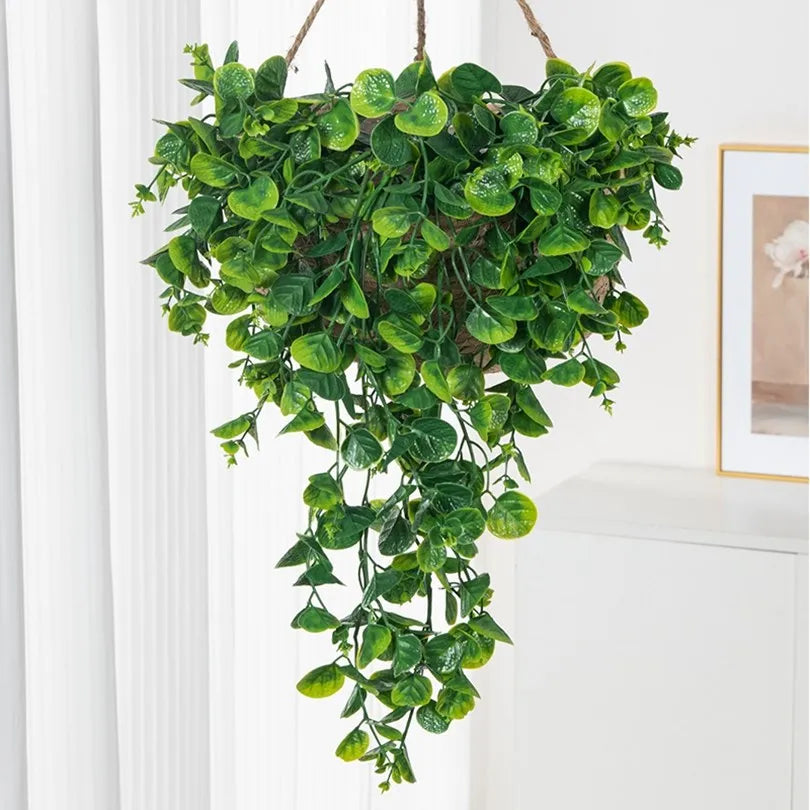 Artificial Eucalyptus Fern Vine Wall Hanging – 65cm Décor Artificial Plant Vine Babs