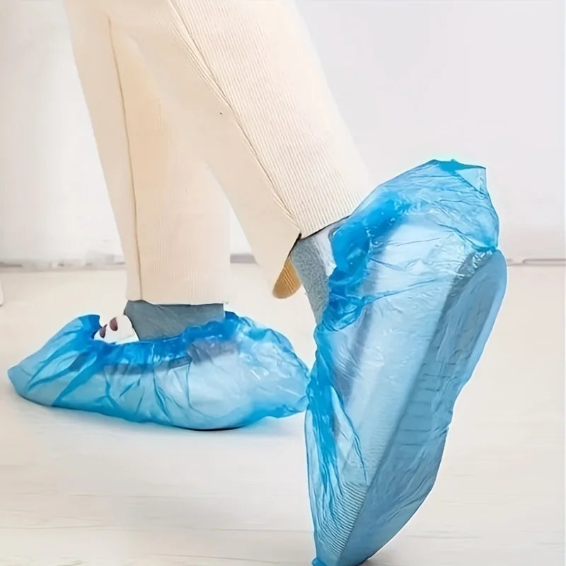100-Pack Disposable Waterproof Shoe Covers – Travel & Home Disposable Shoe Covers Babs