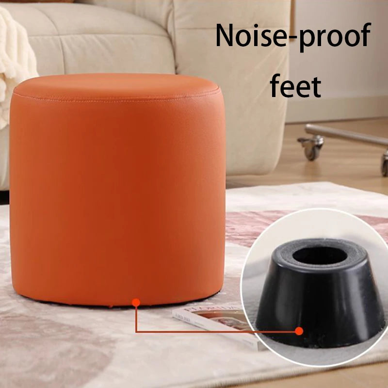 Nordic Pine Wood Ottoman Stool – Modern Cushioned Vanity Pouf Ottoman Stool Pouf Babs