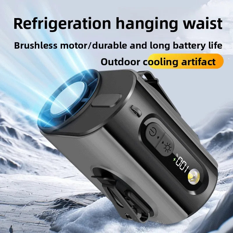 USB Waist Clip Fan – Portable High Speed Mini Cooling Fan Portable Clip Fan Babs black