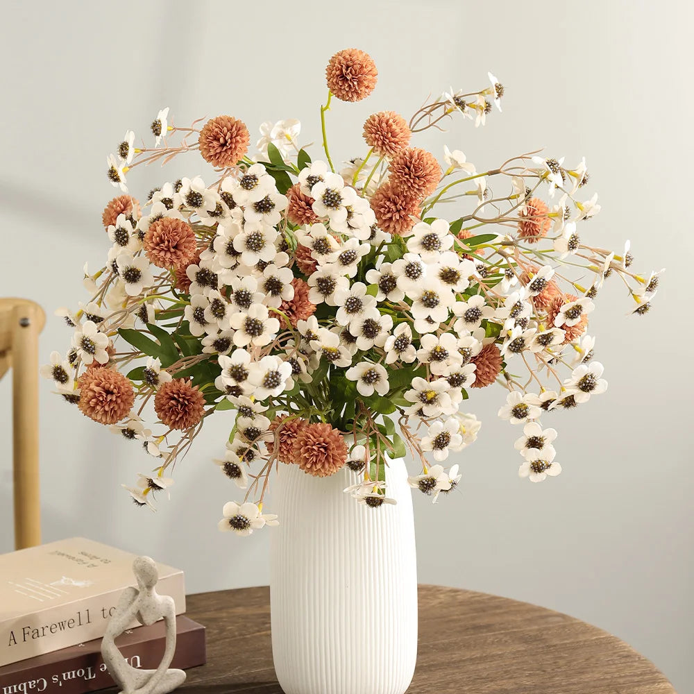 2Pcs Silk Daisy Artificial Flowers – Wedding & Home Decor Artificial Silk Flowers Babs
