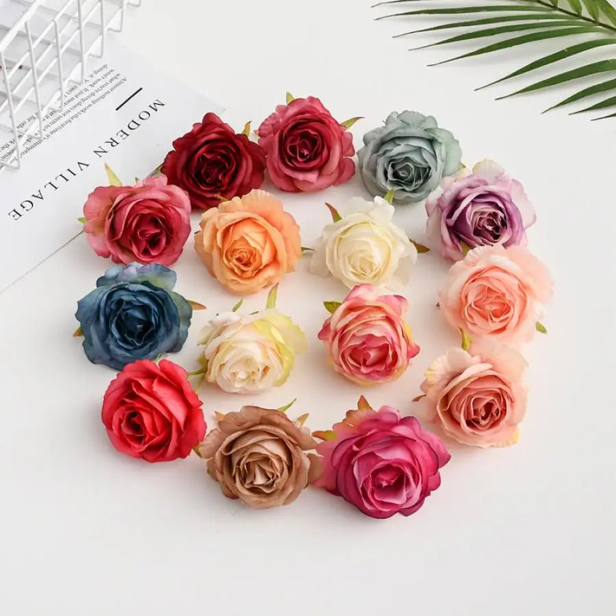 Silk Rose Artificial Flower Heads 30/100 Pcs – DIY & Decor Artificial Silk Flowers Babs