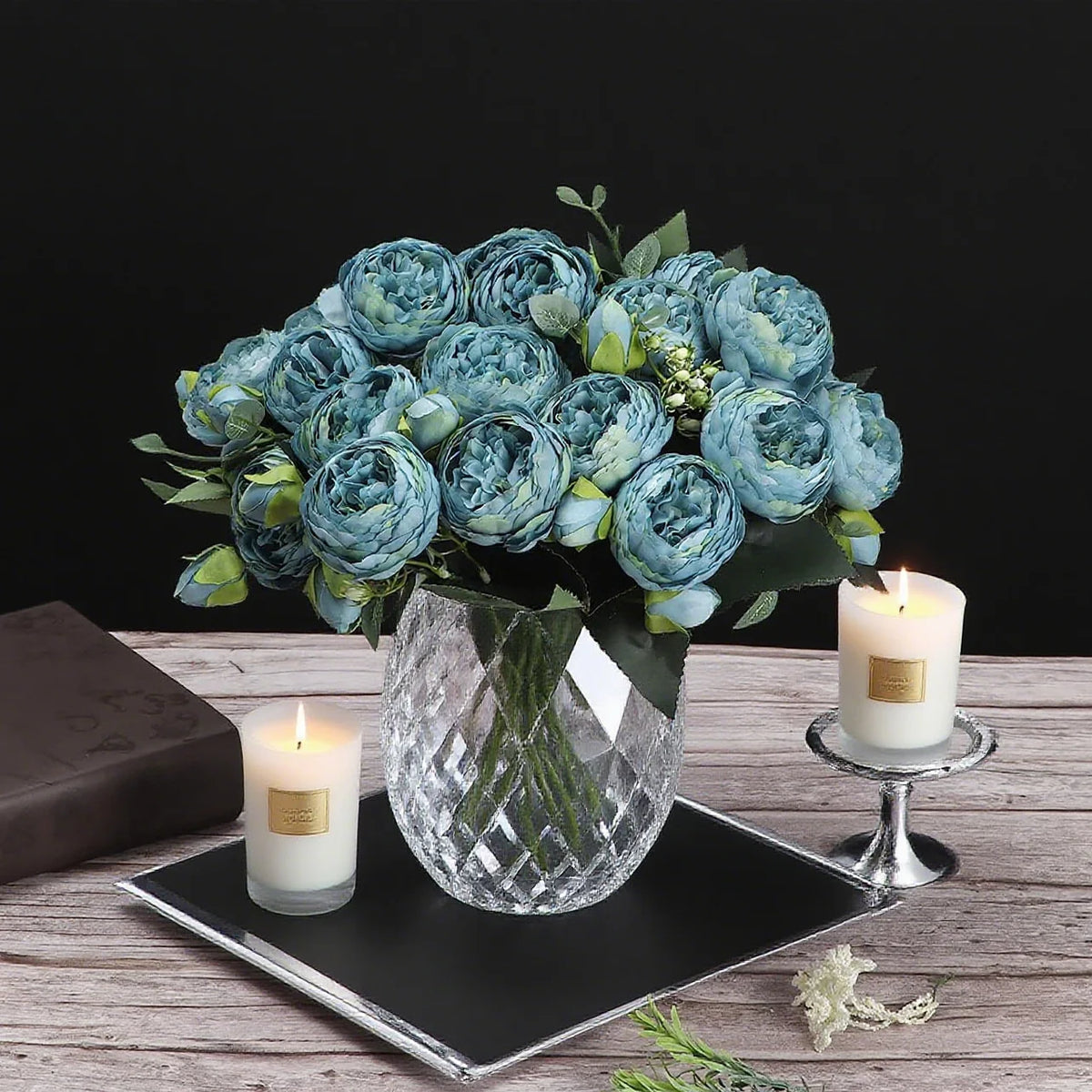Silk Peony Rose Artificial Flower Bouquet – Wedding & Decor Artificial Flower Bouquet Babs