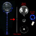 LED Bobo Balloon Column Stand Set – Wedding & Party Decor LED Balloon Decor Set Babs blue light set
