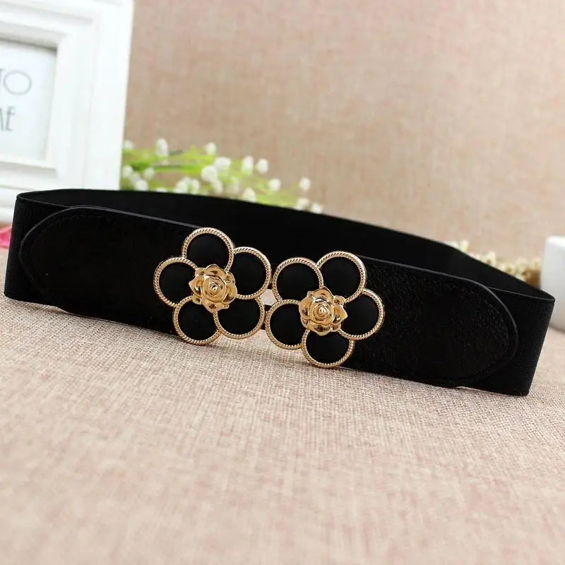 Floral Elastic Stretch Waistband Belt for Women Elastic Waistband Belt Babs