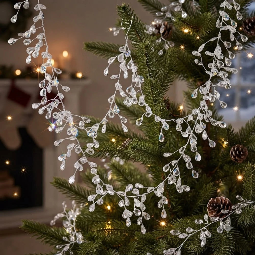 1.2M Acrylic Crystal Garland – Pearl & Diamond Party Decor Crystal Garland Strand Babs