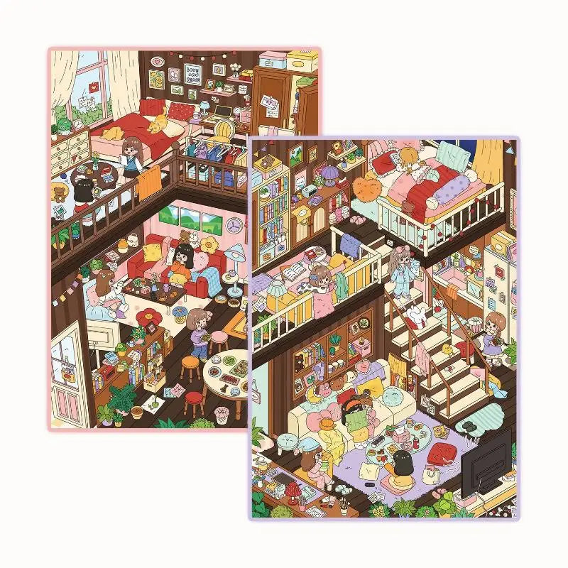 Kawaii 3D DIY Landscape Scene Stickers – Pocket Cabin Sticker Set DIY Craft Stickers Babs A3