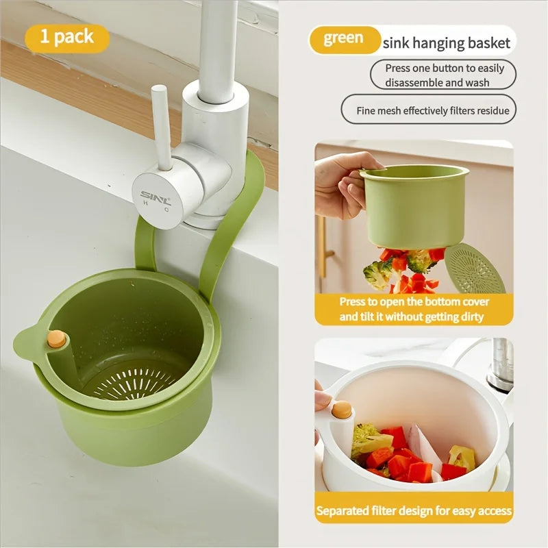 Cactus Kitchen Sink Hanging Strainer | Fine Mesh Drain Filter Sink Drain Strainer Babs Green