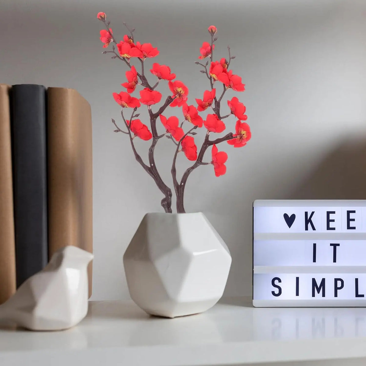 Silk Plum Blossom Branch Artificial Flowers | Wedding & Home Decor Artificial Flower Branch Babs