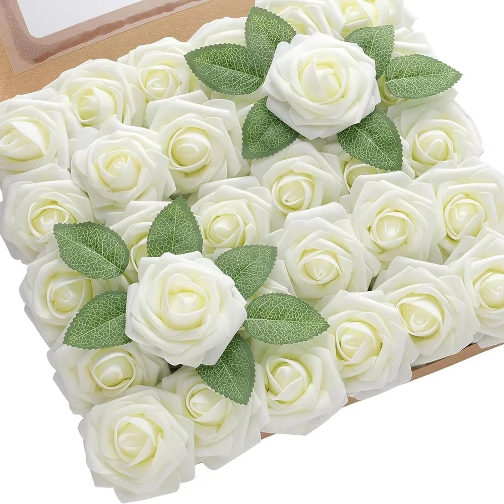 PE Foam Artificial Rose Heads – Wedding, Home & DIY Décor Artificial Flower Heads Babs