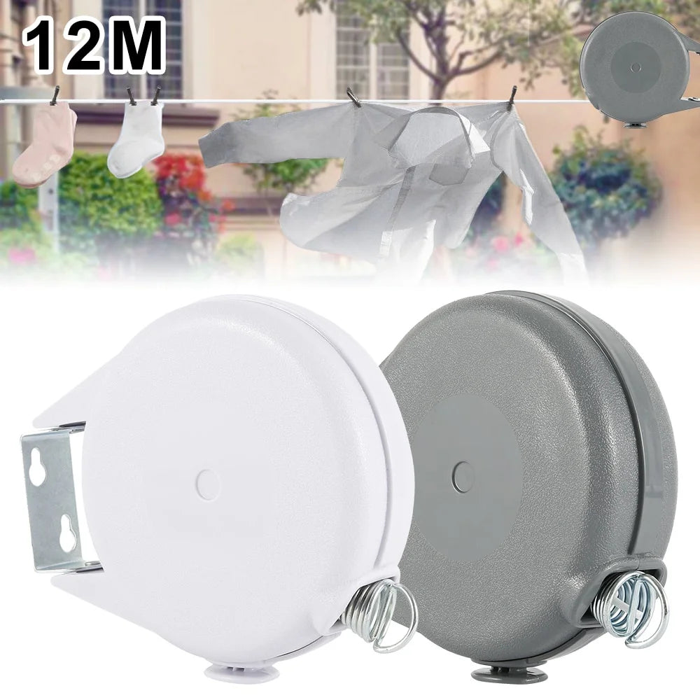 Retractable Clothesline 12M Heavy Duty PVC Indoor & Outdoor Retractable Clothesline Babs