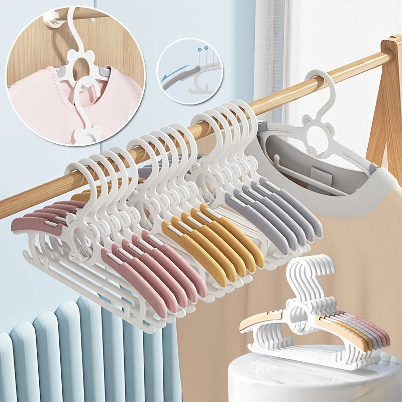 Adjustable Non-Slip Kids Clothes Hangers – Pink & Grey Kids Clothes Hangers Babs