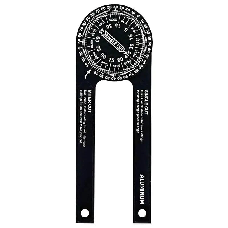360° Aluminium Alloy Angle Finder Protractor for Woodworking Angle Finder Protractor Babs black