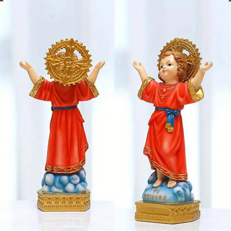 Divino Niño Baby Jesus Resin Statue | Catholic Figurine 20cm Religious Figurine Babs