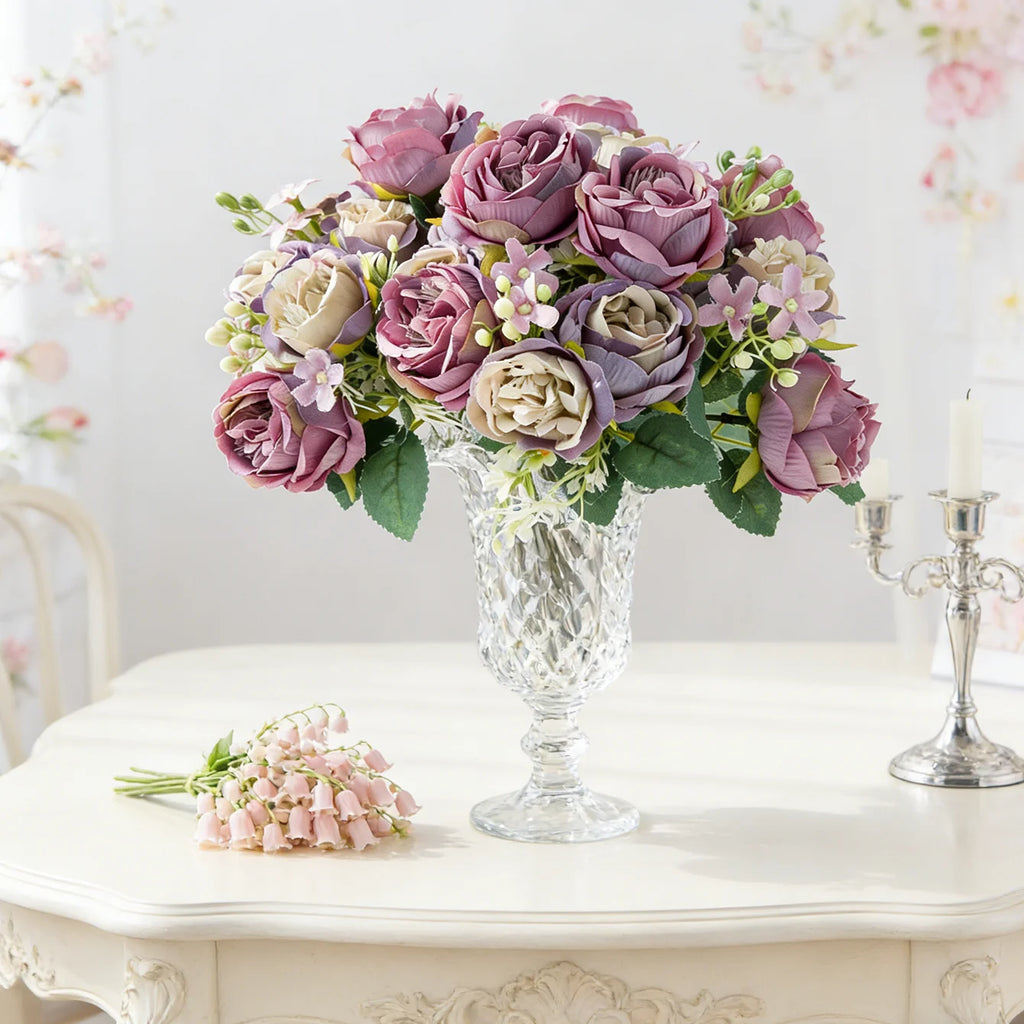 Artificial Silk Rose Bouquet – Wedding & Home Decor Artificial Flower Bouquet Babs