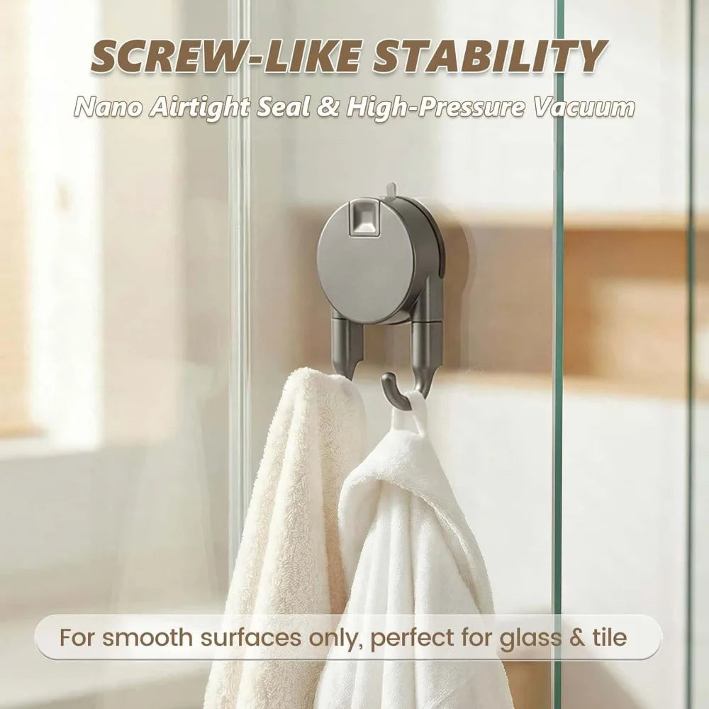 No Drill Suction Cup Dual Hooks – Heavy Duty Vacuum Lock Suction Cup Hooks Babs