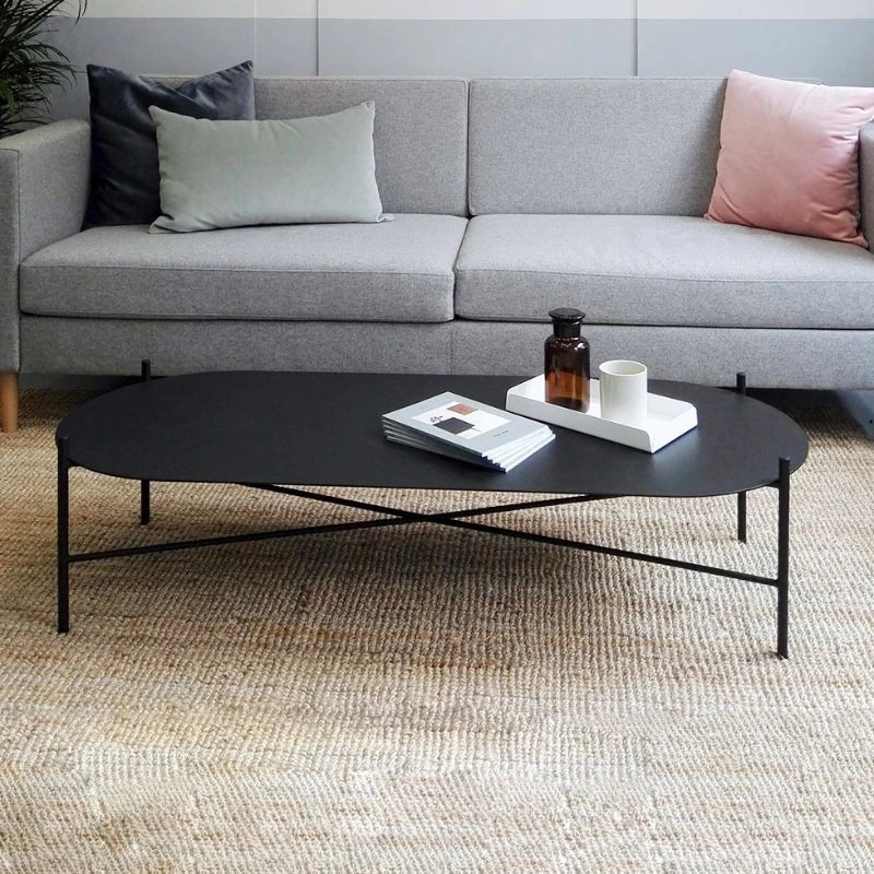Modern Metal Oval Coffee Table – Nordic Sofa Side Table Metal Coffee Table Babs