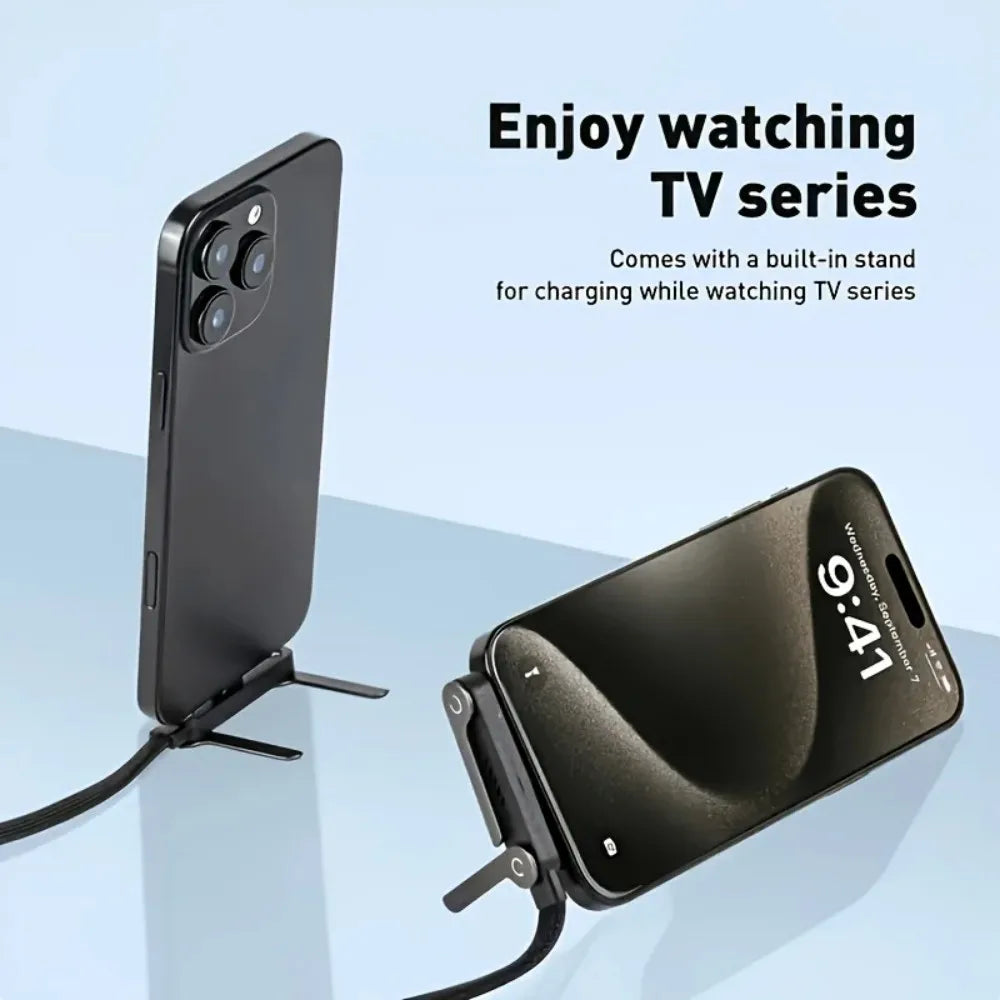 KEBIDUMEI 240W USB-C Fast Charging Cable & Foldable Phone Stand USB-C Charging Cable Babs