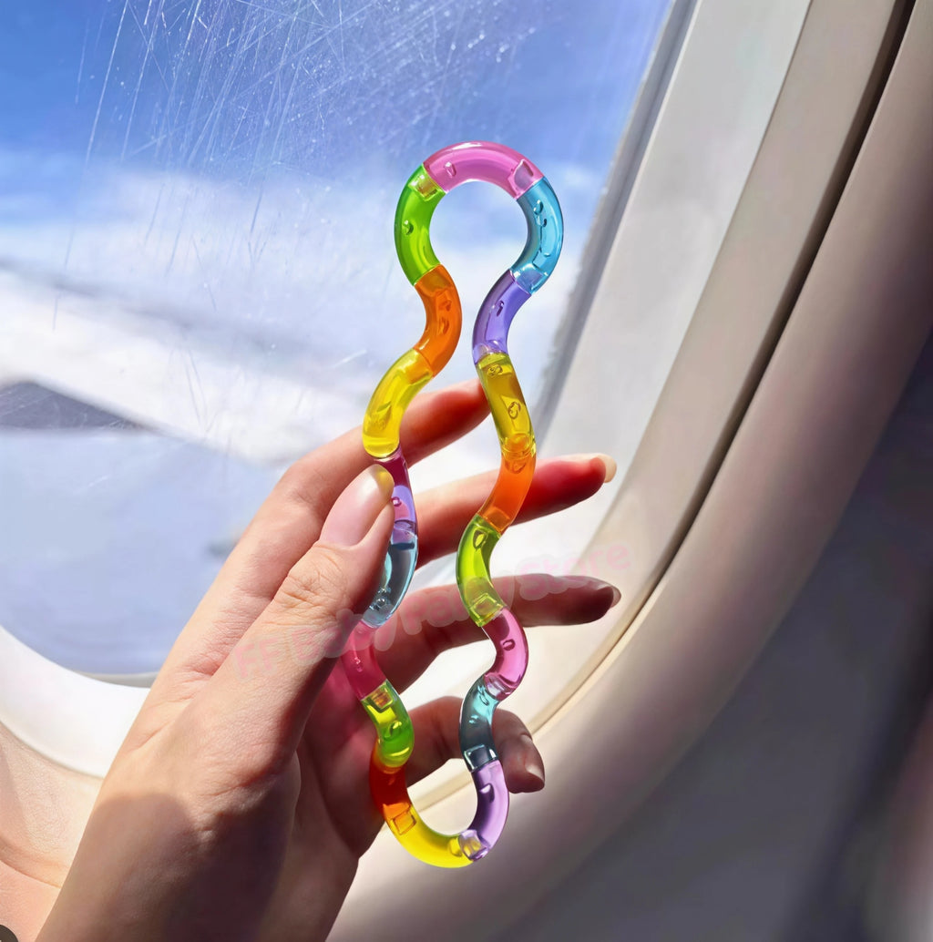 Rainbow Tangle Fidget Toy – Deformable Rope Knot Fun Gift Fidget Toy Babs