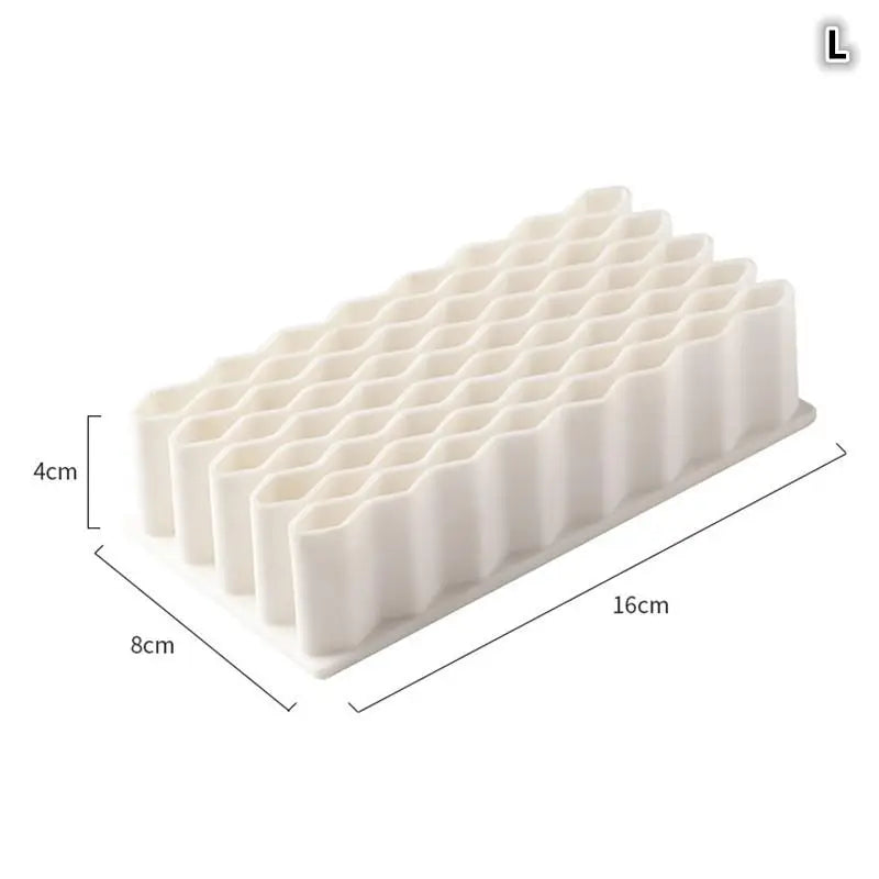 Silicone Wave Pen Holder | Desktop Brush & Pencil Organizer Desktop Pen Organizer Babs Large White