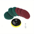 Drill Power Brush Tile Scrubber Scouring Pads Kit – 8pc Drill Scrubber Kit Babs 3 Inch