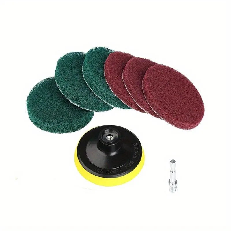 Drill Power Brush Tile Scrubber Scouring Pads Kit – 8pc Drill Scrubber Kit Babs 3 Inch