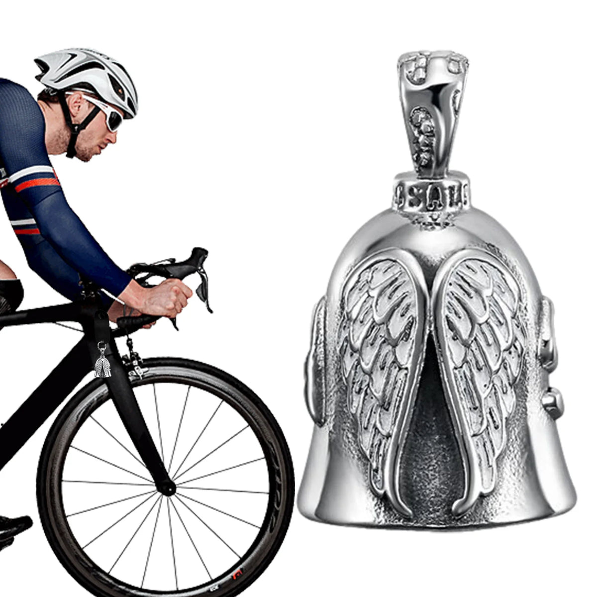 Angel Guardian Riding Bell – Biker Gift for Motorcycle & Bike Motorcycle Riding Bell Babs