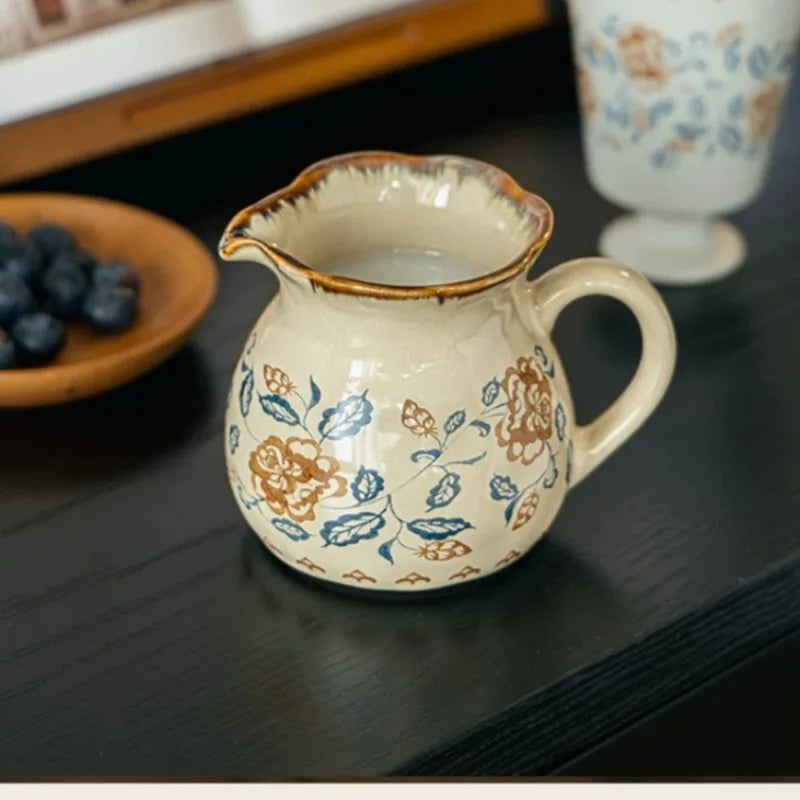 Vintage Lace Ceramic Mini Milk Jug Creamer | Coffee Pourer Ceramic Creamer Jug Babs